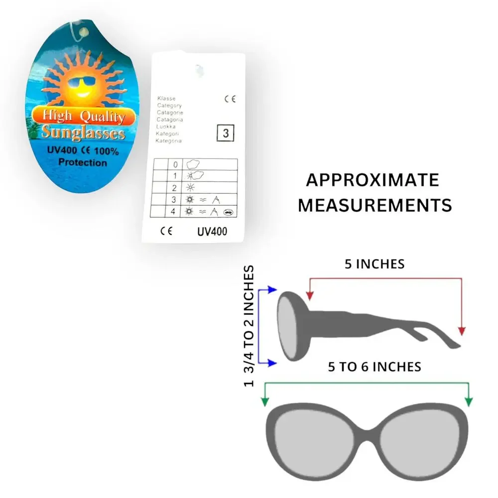 Kids Sunglasses 100% UV Protection Green & Blue Retro Frames With Glitter Detail